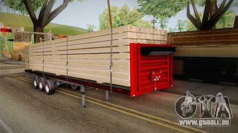 Flatbed Trailer Red pour GTA San Andreas