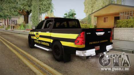 Toyota Hilux 2016 Patrulla Caminera Del Paraguay für GTA San Andreas