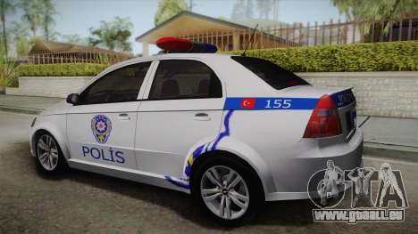 Chevrolet Aveo Turkish Police pour GTA San Andreas