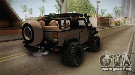 Hummer Wrangler H2 pour GTA San Andreas