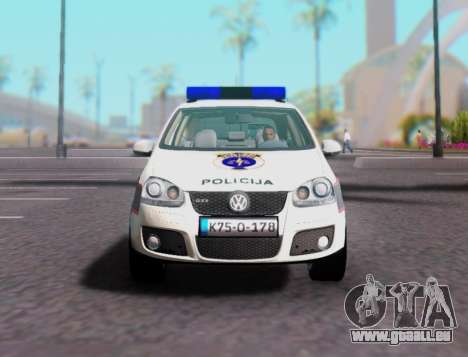 Volkswagen Golf V BIH Police Car pour GTA San Andreas