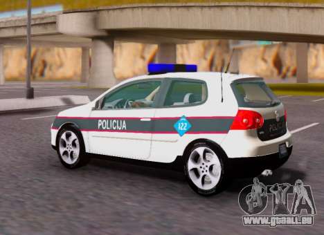 Volkswagen Golf V BIH Police Car pour GTA San Andreas