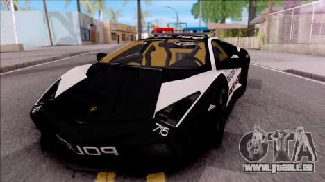 Lamborghini Reventon High Speed Police für GTA San Andreas
