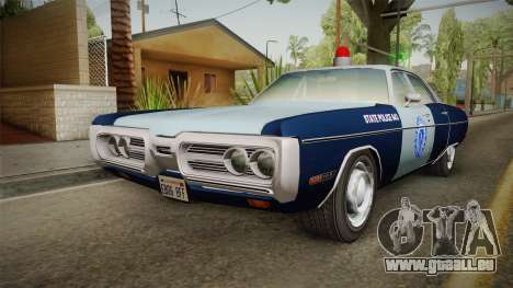 Plymouth Fury 1972 Massachusetts State Police pour GTA San Andreas