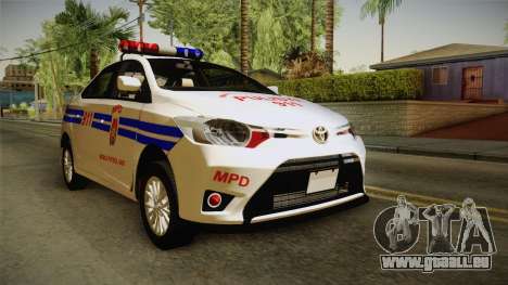 Toyota Vios 2014 Philippine National Police für GTA San Andreas