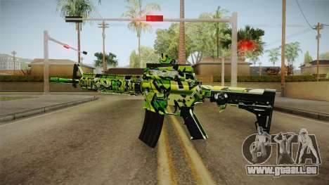 Green Camouflage M4 pour GTA San Andreas