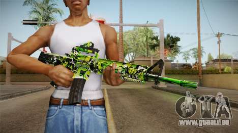 Green Camouflage M4 pour GTA San Andreas