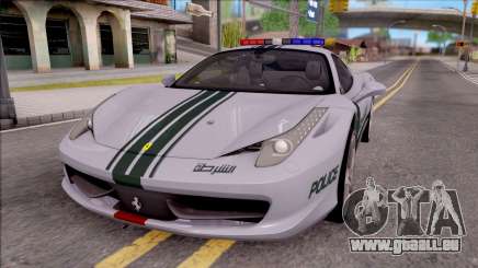 Ferrari 458 Italia Dubai High Speed Police pour GTA San Andreas