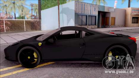 Ferrari 458 Italia Black pour GTA San Andreas