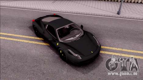 Ferrari 458 Italia Black pour GTA San Andreas