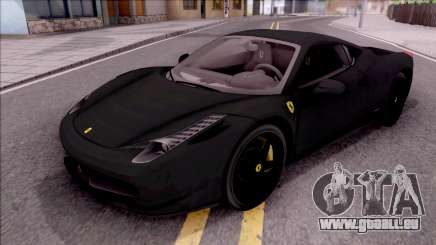 Ferrari 458 Italia Black für GTA San Andreas