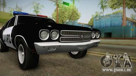 Chevrolet Chevelle SS Police LVPD 1970 v2 für GTA San Andreas