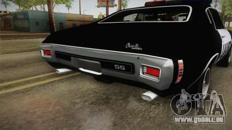 Chevrolet Chevelle SS Police LVPD 1970 v2 für GTA San Andreas