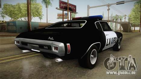 Chevrolet Chevelle SS Police LVPD 1970 v2 pour GTA San Andreas