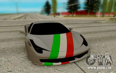 Ferrari Italia 458 für GTA San Andreas