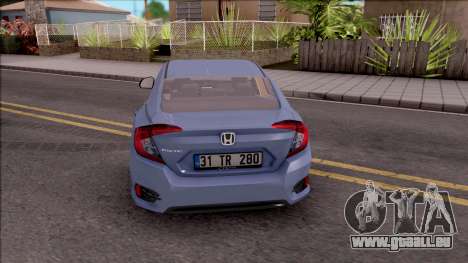 Honda Civic FC5 Low Poly with Led Lights pour GTA San Andreas