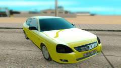 Lada Priora jaune pour GTA San Andreas