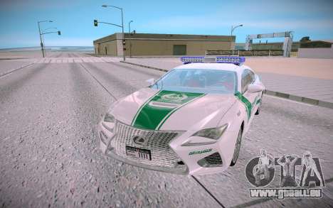 Lexus RC F Dubai Police für GTA San Andreas