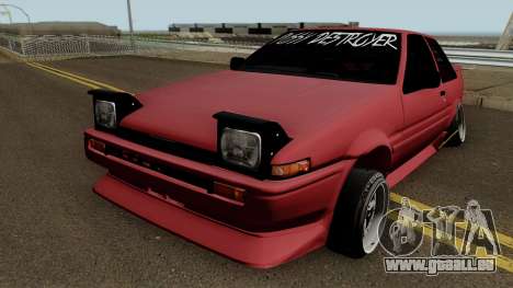 Toyota Trueno AE86 Coupe (Pussy Destroyer) 1986 pour GTA San Andreas