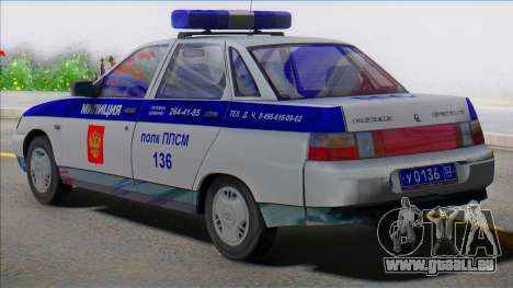 Vaz 2110 PPP Police pour GTA San Andreas