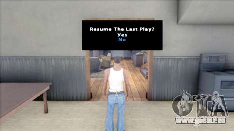 Resume Last Play pour GTA San Andreas