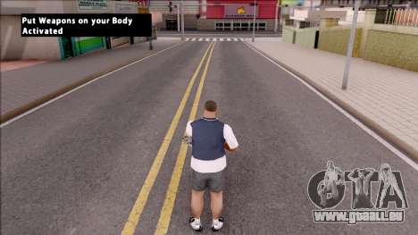 Put Weapon on Your Body v.1.2 pour GTA San Andreas