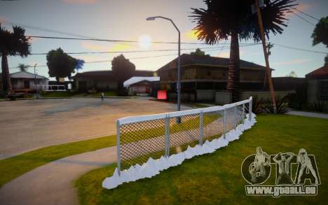 Winter Fence Mesh 5 für GTA San Andreas