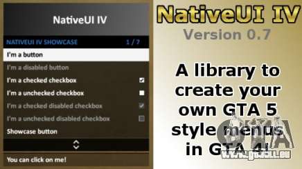 NativeUI IV pour GTA 4