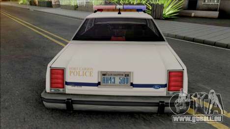 Ford Crown Crown Vic 1986 Fort Carson Police pour GTA San Andreas