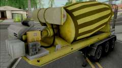 Cement Mixer Trailer Yellow