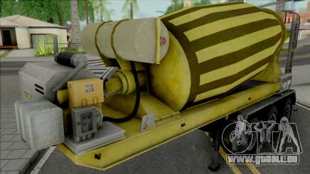 Cement Mixer Trailer Yellow pour GTA San Andreas