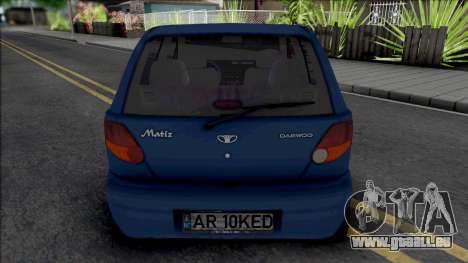 Daewoo Matiz (Romanian Plate) pour GTA San Andreas