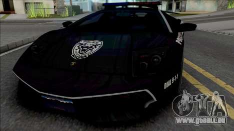 Lamborghini Murcielago LP670-4 SV Police [Fixed] pour GTA San Andreas