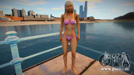 Fille dans le bikini rose rayé pour GTA San Andreas