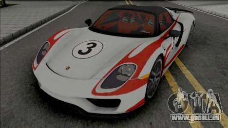 Porsche 918 Spyder 2014 (SA Lights) pour GTA San Andreas