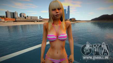 Fille dans le bikini rose rayé pour GTA San Andreas