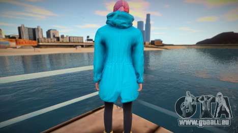 Fille en manteau turquoise de GTA Online pour GTA San Andreas