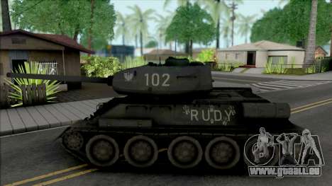 T-34-85 RUDY 102 (Czterej pancerni i pies) pour GTA San Andreas