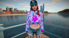 GTA Online Skin Ramdon Female Afther 5 Diva Outf pour GTA San Andreas