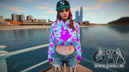 GTA Online Skin Ramdon Female Afther 5 Diva Outf pour GTA San Andreas