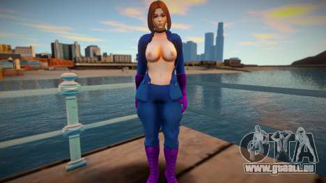 KOF Soldier Girl - Blue Brown Hair Topless 2 pour GTA San Andreas