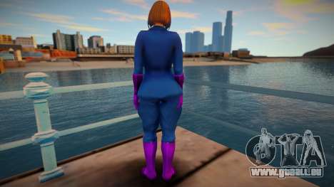 KOF Soldier Girl - Blue Brown Hair Topless 2 pour GTA San Andreas