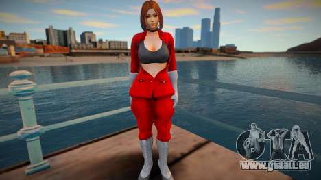 KOF Soldier Girl - RED Brown hair 5 pour GTA San Andreas