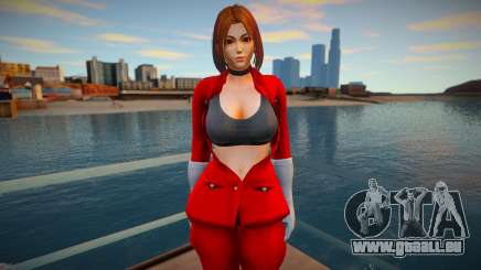 KOF Soldier Girl - RED Brown hair 5 für GTA San Andreas