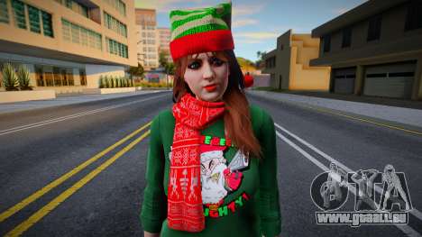 Mädchen in Neujahrskleidung 2 für GTA San Andreas