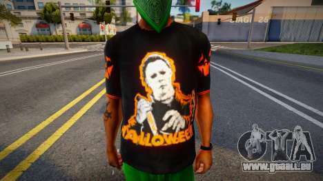 Halloween Black T-shirt für GTA San Andreas