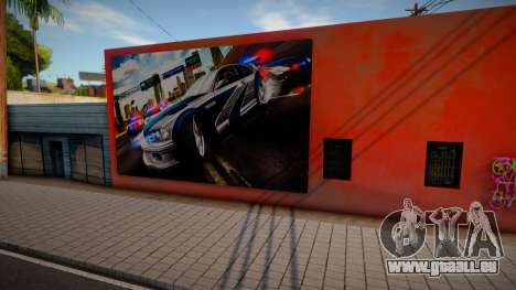 Mural del BMW M3 GTR Need For Speed Most Wanted für GTA San Andreas