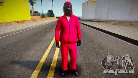 Squid Game Guard Outfit For CJ 2 für GTA San Andreas