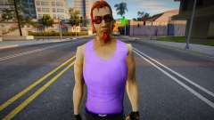 Postal Dude en T-shirt violet pour GTA San Andreas