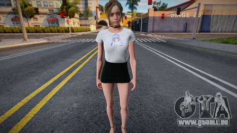 Claires Casual T-Shirt MiniSkirt für GTA San Andreas